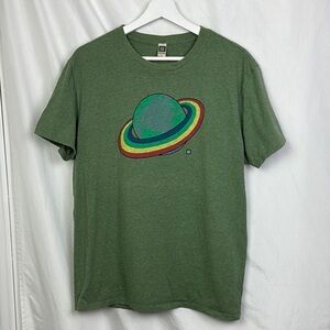 Rainbow earth recycled t shirt unisex large